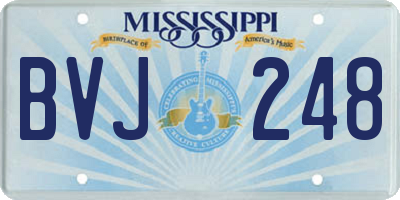 MS license plate BVJ248