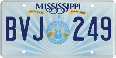 MS license plate BVJ249