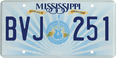 MS license plate BVJ251