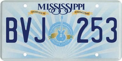 MS license plate BVJ253