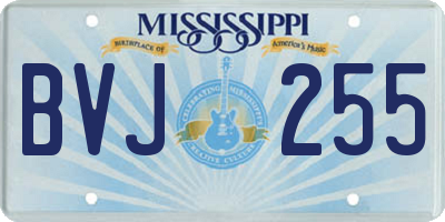 MS license plate BVJ255