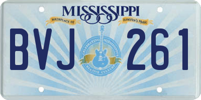 MS license plate BVJ261