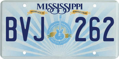 MS license plate BVJ262
