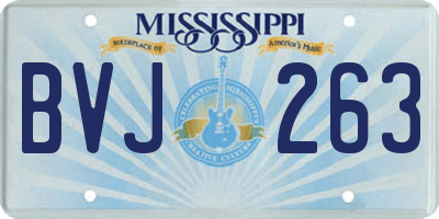 MS license plate BVJ263