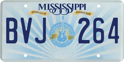 MS license plate BVJ264
