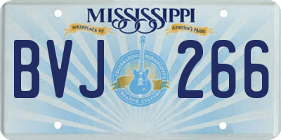 MS license plate BVJ266
