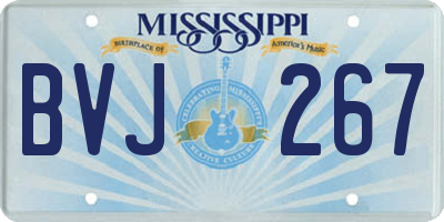 MS license plate BVJ267