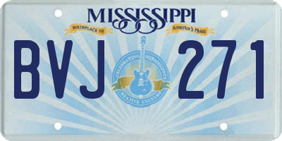 MS license plate BVJ271