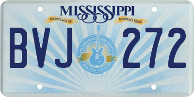 MS license plate BVJ272