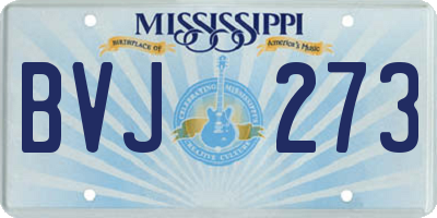 MS license plate BVJ273
