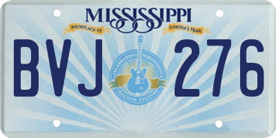 MS license plate BVJ276