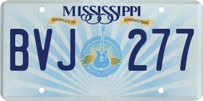 MS license plate BVJ277