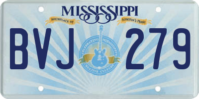 MS license plate BVJ279