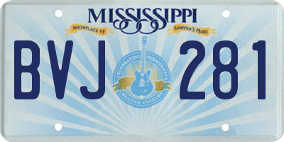 MS license plate BVJ281