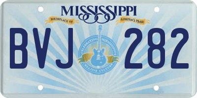 MS license plate BVJ282