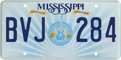 MS license plate BVJ284