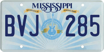 MS license plate BVJ285