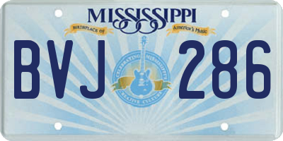 MS license plate BVJ286