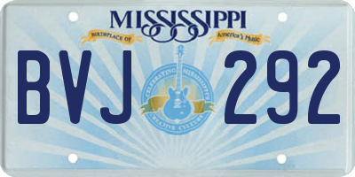 MS license plate BVJ292