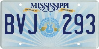 MS license plate BVJ293
