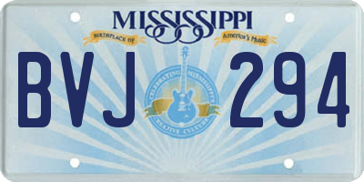 MS license plate BVJ294