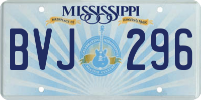 MS license plate BVJ296