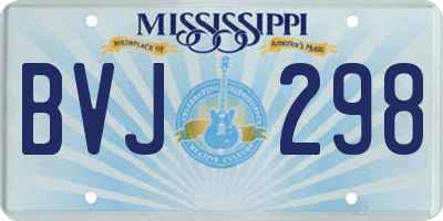 MS license plate BVJ298
