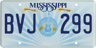 MS license plate BVJ299