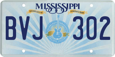 MS license plate BVJ302