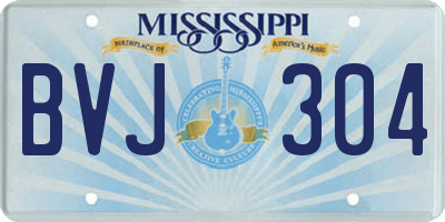 MS license plate BVJ304