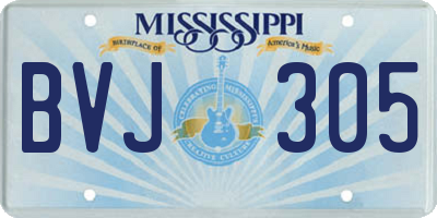 MS license plate BVJ305