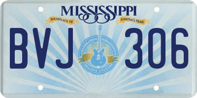MS license plate BVJ306