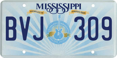 MS license plate BVJ309