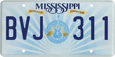 MS license plate BVJ311