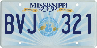 MS license plate BVJ321
