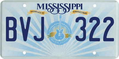 MS license plate BVJ322