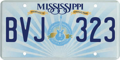MS license plate BVJ323