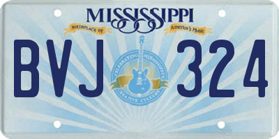 MS license plate BVJ324