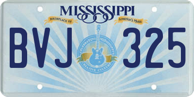 MS license plate BVJ325