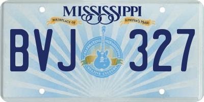 MS license plate BVJ327