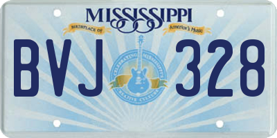 MS license plate BVJ328