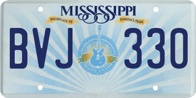 MS license plate BVJ330