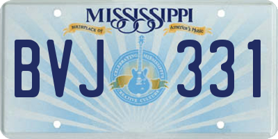 MS license plate BVJ331