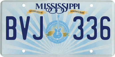 MS license plate BVJ336