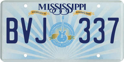 MS license plate BVJ337