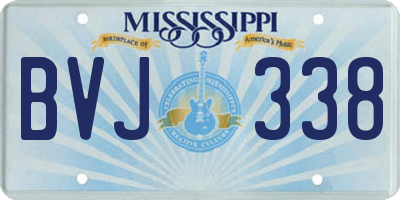 MS license plate BVJ338