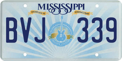 MS license plate BVJ339