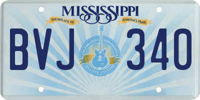 MS license plate BVJ340