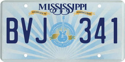 MS license plate BVJ341