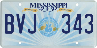 MS license plate BVJ343